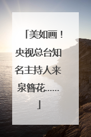 美如画！央视总台知名主持人来泉簪花……